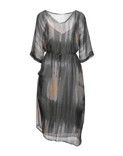 Shop Humanoid Knee-length Dresses In Steel Grey