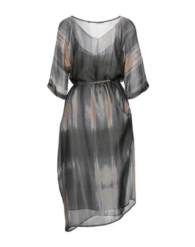 Shop Humanoid Knee-length Dresses In Steel Grey