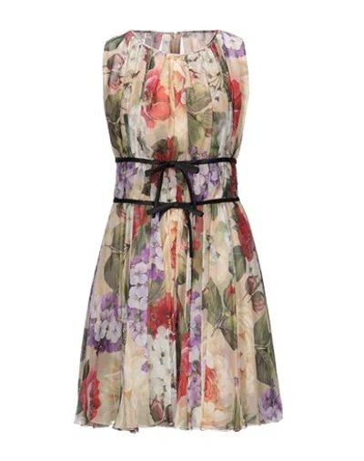 Dolce & Gabbana Short Dresses In Beige