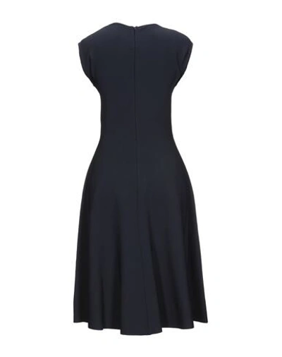 Shop Stella Mccartney Woman Midi Dress Midnight Blue Size 4-6 Viscose, Polyester