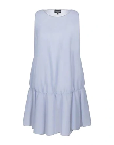 Shop Emporio Armani Woman Mini Dress Sky Blue Size 8 Polyamide