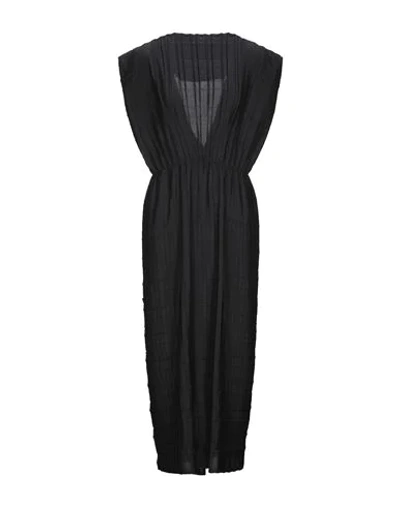 Shop Tela Long Dresses In Black