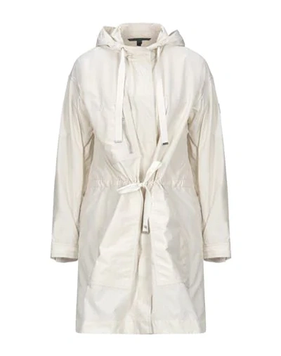 Shop Belstaff Woman Overcoat Ivory Size 12 Polyamide, Polyester In White