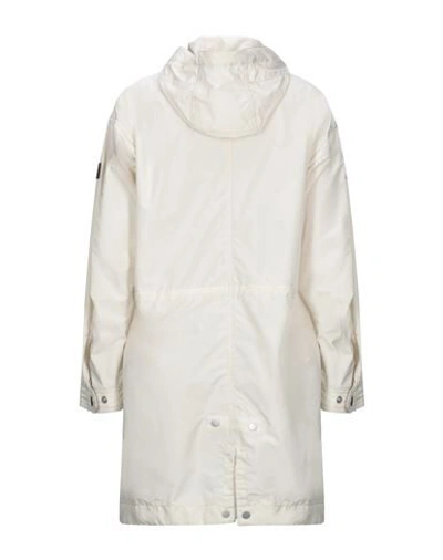 Shop Belstaff Woman Overcoat Ivory Size 12 Polyamide, Polyester In White