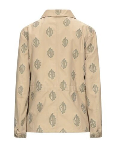 Shop Chloé Woman Jacket Sand Size 4 Cotton In Beige