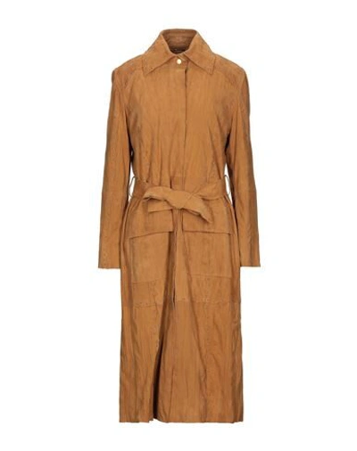 Alberta Ferretti Overcoats In Camel