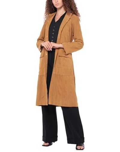 Alberta Ferretti Overcoats In Camel