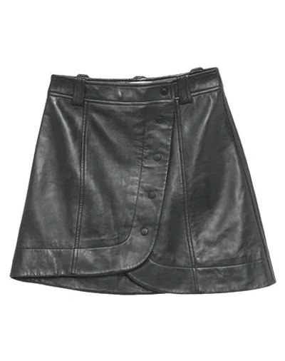 Shop Ganni Mini Skirts In Black