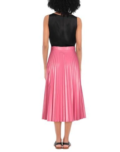 Shop Mm6 Maison Margiela Woman Midi Skirt Pink Size 4 Polyester, Polyurethane