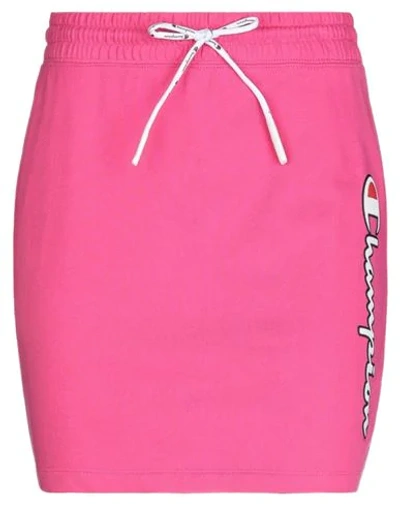 Shop Champion Woman Mini Skirt Fuchsia Size Xs Cotton In Pink