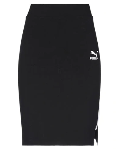 Shop Puma Knee Length Skirts In Black