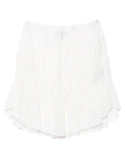 Shop Isabel Marant Woman Midi Skirt White Size 8 Ramie