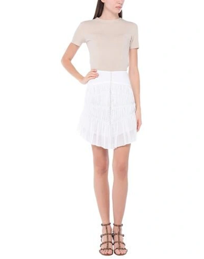 Shop Isabel Marant Woman Midi Skirt White Size 8 Ramie