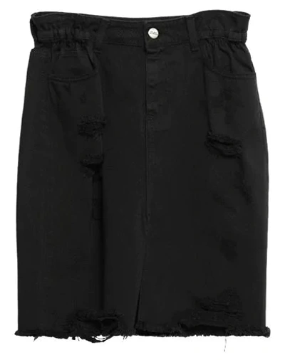 Shop Jijil Woman Denim Skirt Black Size 2 Cotton