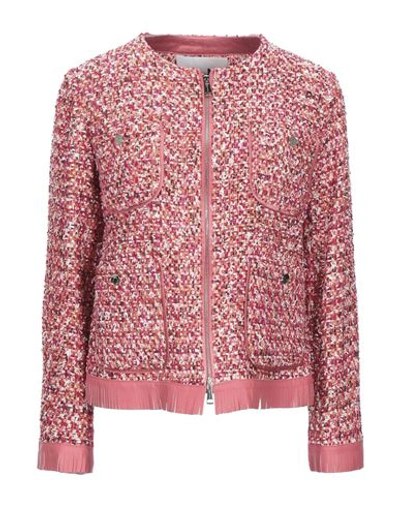 Shop Manzoni 24 Suit Jackets In Pastel Pink
