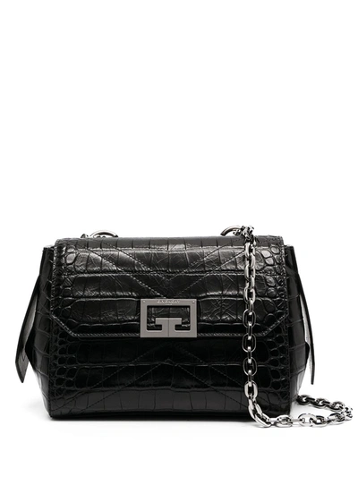 Shop Givenchy Antigona Small Leather Shoulder Bag In Black