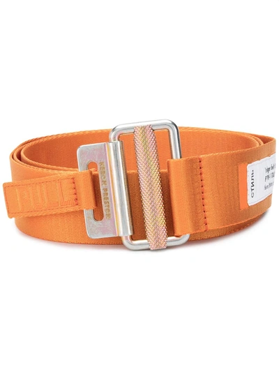 Shop Heron Preston Logo Belt In Orange