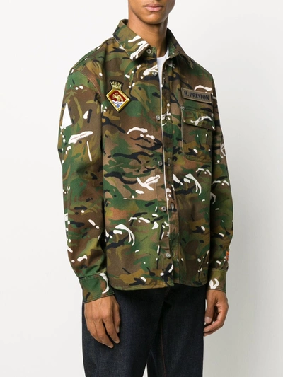 Shop Heron Preston Camouflage Print Shirt