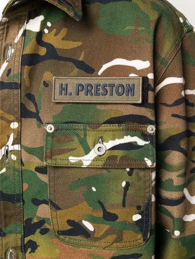 Shop Heron Preston Camouflage Print Shirt