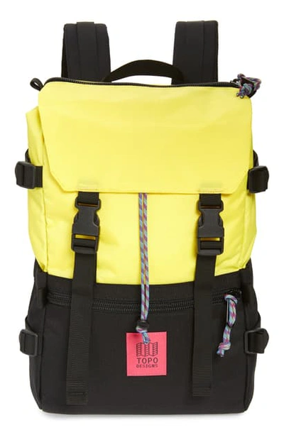 Shop Topo Designs Classic Rover Backpack In Yellow/black
