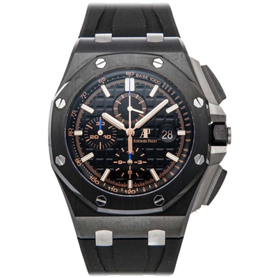 Pre-owned Audemars Piguet Gray Ceramic And Titanium Royal Oak Offshore Chronograph 26405ce. Oo. A002ca.02 Men's Wristwatch 44  In Grey