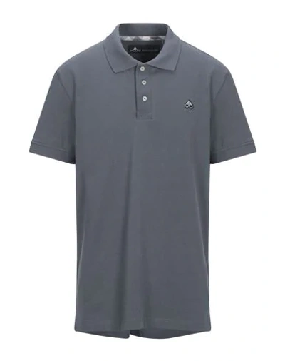 Shop Moose Knuckles Polo Shirts In Lead
