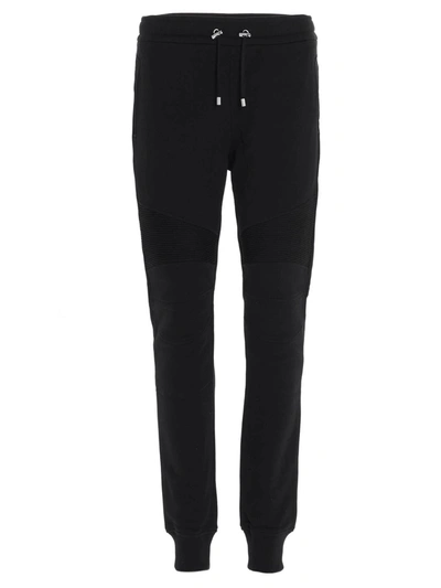 Shop Balmain Biker Sweatpants In Black