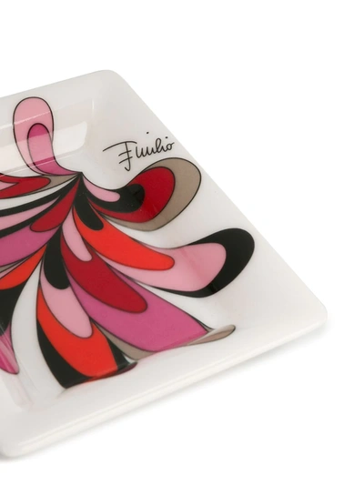 Shop Emilio Pucci Farfalle, Sole And Occhi Print Valet Tray Set In White