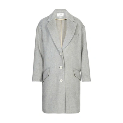 Shop Isabel Marant Étoile Limi Coat In Greyish Blue