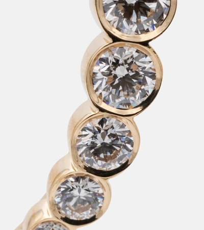Shop Sophie Bille Brahe Petite Croissant De Lune 18kt Gold Single Earring With Diamonds