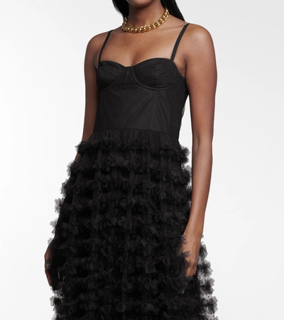 Shop Red Valentino Bustier Tulle Gown In Black
