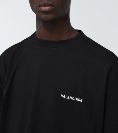 Shop Balenciaga Oversized "defile" T-shirt In Black
