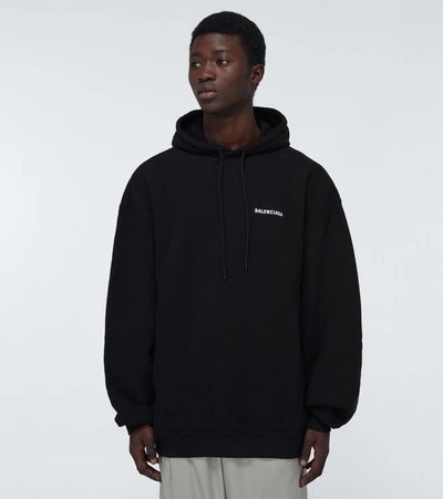 Shop Balenciaga Defile" Hooded Sweatshirt" In Black