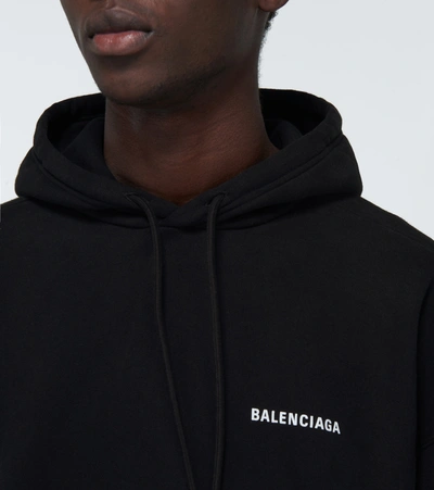 Shop Balenciaga Defile" Hooded Sweatshirt" In Black