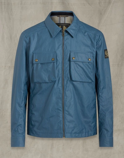 Shop Belstaff Dunstall Waxed Cotton Jacket In Blue