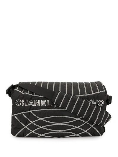 Pre-owned Chanel 2006 Sport Line Crossbody Bag In Black