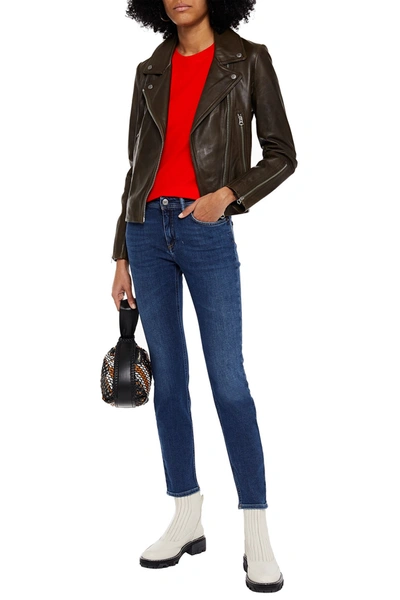 Acne Studios Climb High-rise Skinny Jeans In Mid Denim