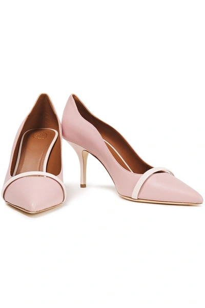 Shop Malone Souliers Maybelle 70 Two-tone Leather Pumps In Baby Pink