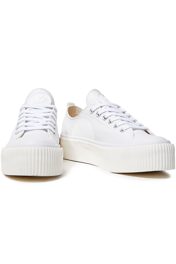 Mcq By Mcqueen Printed Leather Platform Sneakers In Off-white | ModeSens