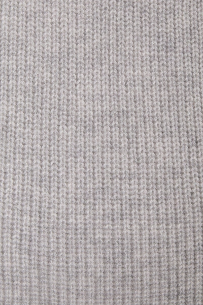 Shop N•peal Ribbed Cashmere Scarf In Stone