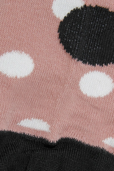 Shop Redv Polka-dot Cotton-blend Socks In Blush