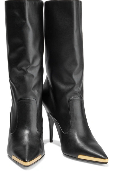 Shop Stella Mccartney Faux Leather Boots In Black