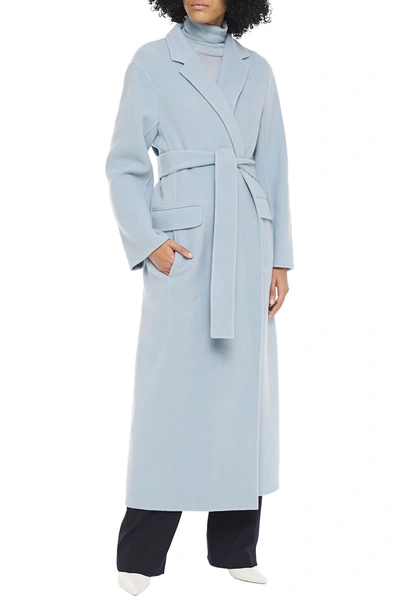 Shop The Row Amoy Cashmere And Wool-blend Felt Coat In Sky Blue