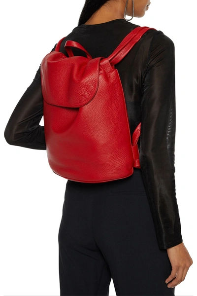 Shop The Row Pebbled-leather Backpack In Red