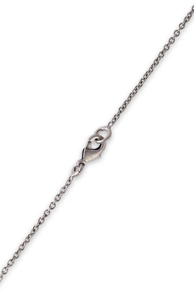 Shop Valentino Burnished Silver-tone Necklace In White Gold