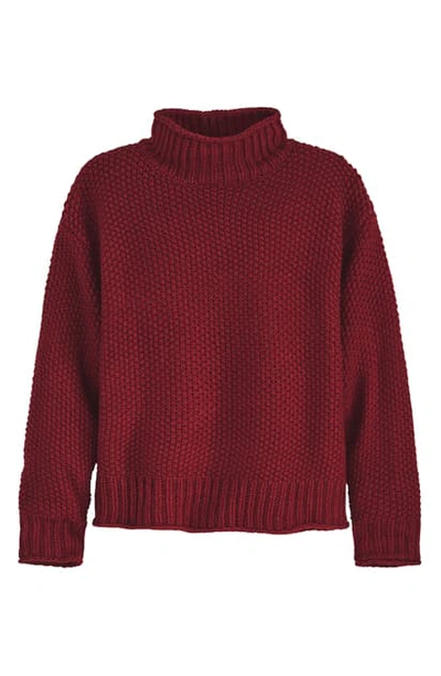 Shop Adyson Parker Mock Neck Sweater In Bordeaux