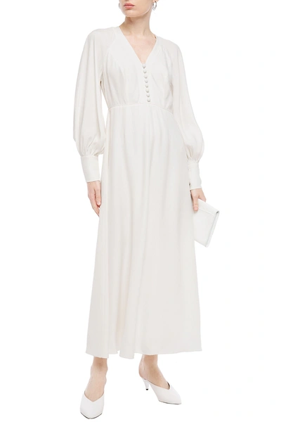 Shop Zimmermann Espionage Gathered Crepe Maxi Dress In White