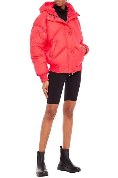 Shop Ienki Ienki Dunlope Quilted Shell Hooded Down Coat In Coral