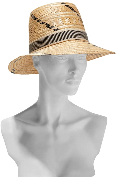 Shop Yosuzi Irina Woven Straw Hat In Beige