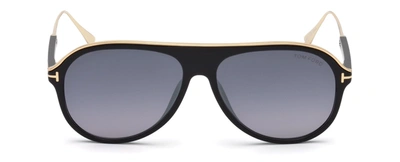 Shop Tom Ford 0624 Nicholai Aviator Sunglasses In Grey